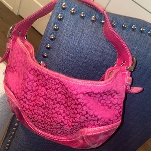 Hot pink coach purse